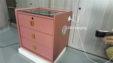 smart bedside table smart nightstand  wireless charging blueteeth speaker youtube