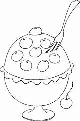 Dessert Desserts Coloring Pages sketch template