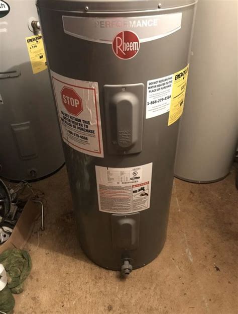 rheem  gallon electric water heater   factory  year warranty   delivered