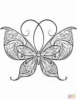 Zentangle Mariposa sketch template
