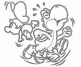 Coloring Pages Yoshi Island Cups Italy sketch template