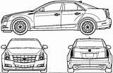 Cadillac Cts Blueprints 2010 Coupe Outline Sedan Clipart Clipground sketch template