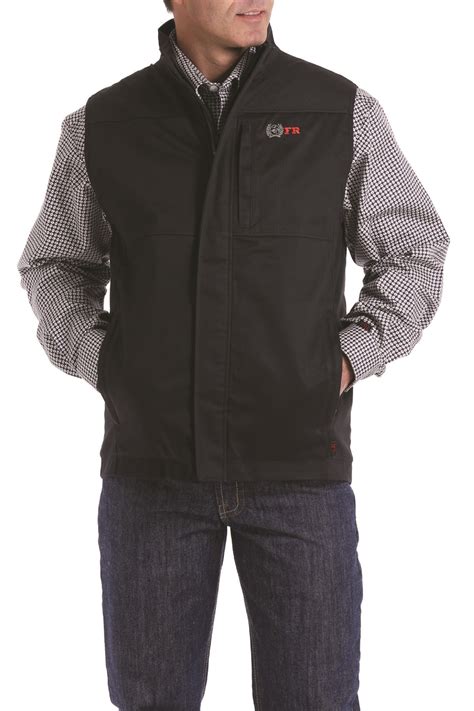 cinch jeans mens fr solid twill vest black