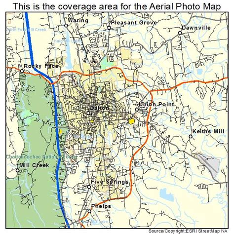 aerial photography map  dalton ga georgia