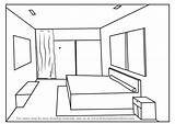 Perspective Bedroom Point Draw Step Drawing Drawingtutorials101 Previous Next sketch template