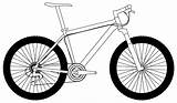 Bicycle Cliparting sketch template
