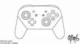 Controller Template Switch Nintendo Pro Ps4 Coloring Pages Deviantart sketch template