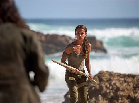 Tomb Raider Movie Shots Show Lara Croft In Action Push