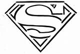 Superman Coloring Pages Logo Clipart Superhero Super sketch template