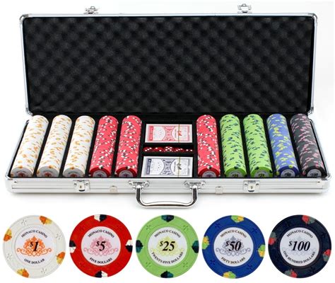 pc monaco casino clay poker chips set walmartcom