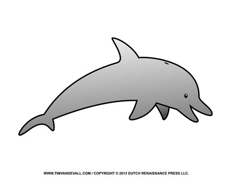 dolphin clipart printable coloring pages outline silhouette