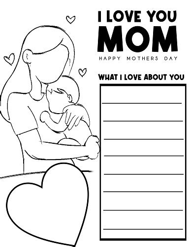 mothers day coloring page  printable mothers day coloring pages
