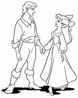 Coloring Pages Holding Hands Ariel Eric Getdrawings sketch template