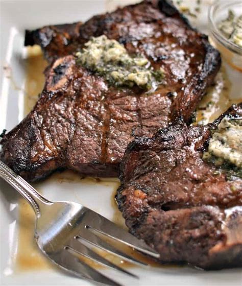 Marinated Herb Butter T Bone Steaks Small Town Woman
