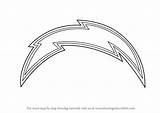 Chargers Logo Diego San Draw Nfl Drawing Learn Step sketch template