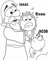 Jacob Esau Coloring Pages Isaac Kids sketch template
