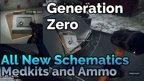 generation    schematics medkits  ammo youtube