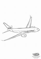 Boeing Pages Plane Coloring Airbus Template sketch template