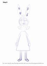Louise Belcher Burgers Draw Step Drawing Bob Bobs sketch template
