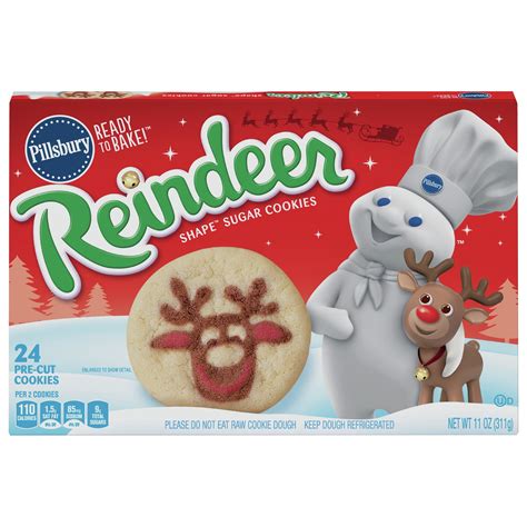 pillsbury ready  bake reindeer shape sugar cookies walmartcom