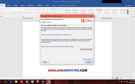 memperbaiki microsoft excel product activation failed