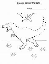 Dot Dots Connect Worksheets Dinosaur Kids Worksheet Printable Dinosaurs Activities Preschool Kindergarten Coloring Printables Learning Activity Connecting Pages Pre Nursery sketch template