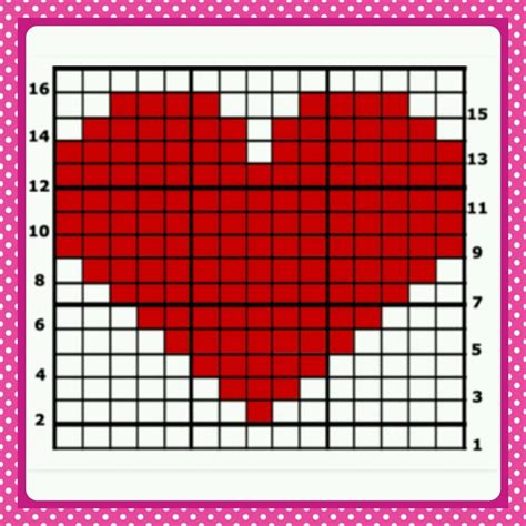 cc graph tutorial graph crochet cc crochet crochet heart pattern