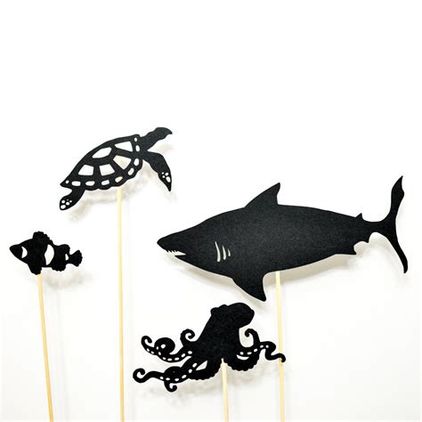 ocean life shadow puppet printables adventure   box