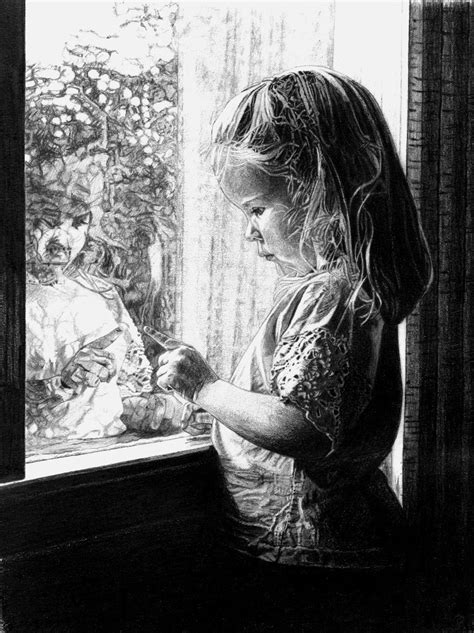 reflection pencil drawing  robb scott absoluteartscom