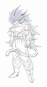 Ssj5 Goku Pre15 sketch template