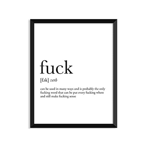 fuck definition unframed art print poster or greeting