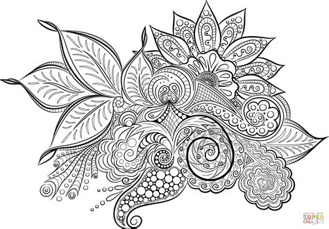 floral mandala coloring page  printable coloring pages