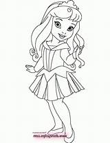 Coloring Princess Pages Aurora Baby Disney Prinsess Popular sketch template