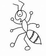 Ant Coloring Ants Drawing Cartoon Pages Clipart Printable Kids Line Cliparts Print Drawings Color Clip Library Outline Insect Sheets Fire sketch template