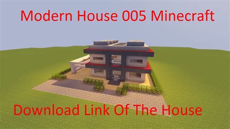 minecraft modern house schematic  link youtube