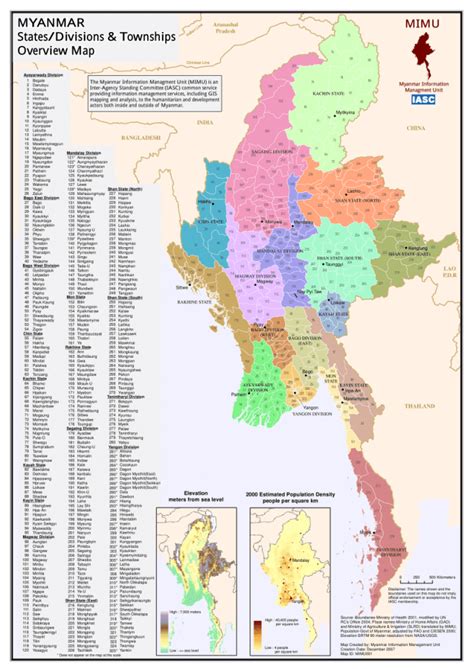 myanmar statesdivisions townships overview map myanmar reliefweb