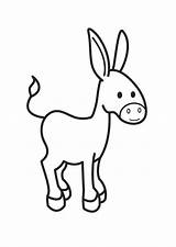Coloring Donkey Large sketch template
