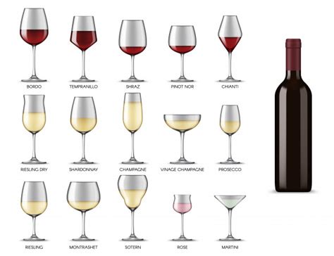 Wine Glasses Types White And Red Wine Drink Cups
