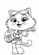 Coloring Cats Pages Youloveit sketch template