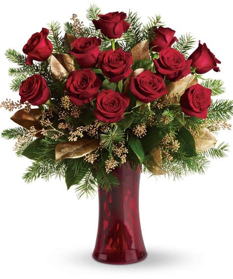 christmas  christmas dozen roses columbus  florist flowerama