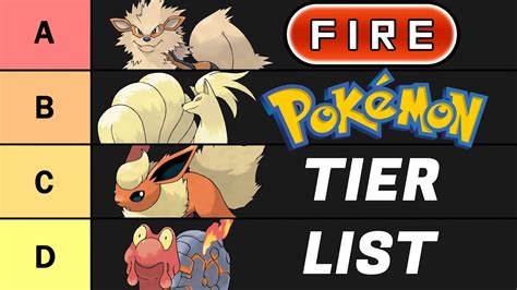 fire type pokemon tier list pokemon tier lists fire pokemon