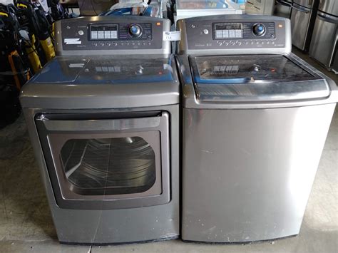 grey lg waveforce washer  true steam dryer set  auctions