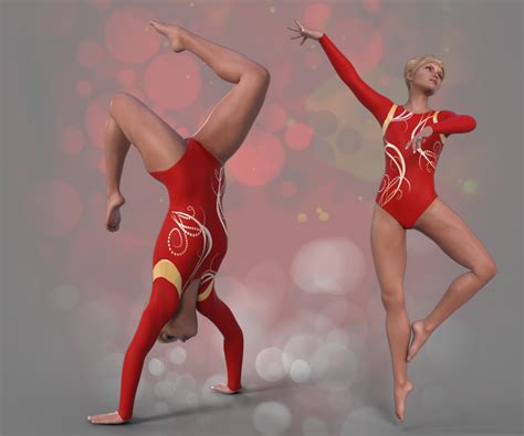 Olympic Style Leotard For G3f 3d Figure Assets Rpublishing