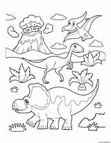 Dinosaur Prehistoric Erupting sketch template
