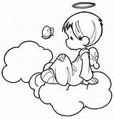 Coloring Angel Pages Baby Ba Getcolorings Printable sketch template