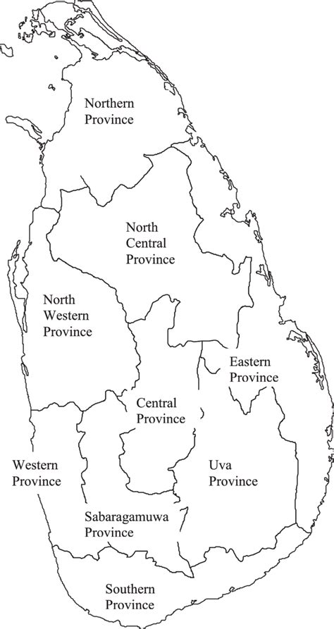 Provincial Map Of Sri Lanka Download Scientific Diagram