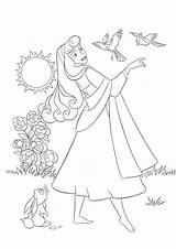 Sleeping Coloring Beauty Pages Princess Aurora Disney Printable Kids Color Characters Print Prince Sheets Games Bestcoloringpagesforkids sketch template