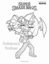 Smash Coloring Super Pokemon Trainer Brothers Bros Pages sketch template