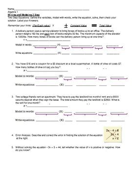 writing  step equations  word problems  aries inspired education