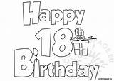 Birthday Happy 18 Coloring Reddit Email Twitter Coloringpage Eu sketch template